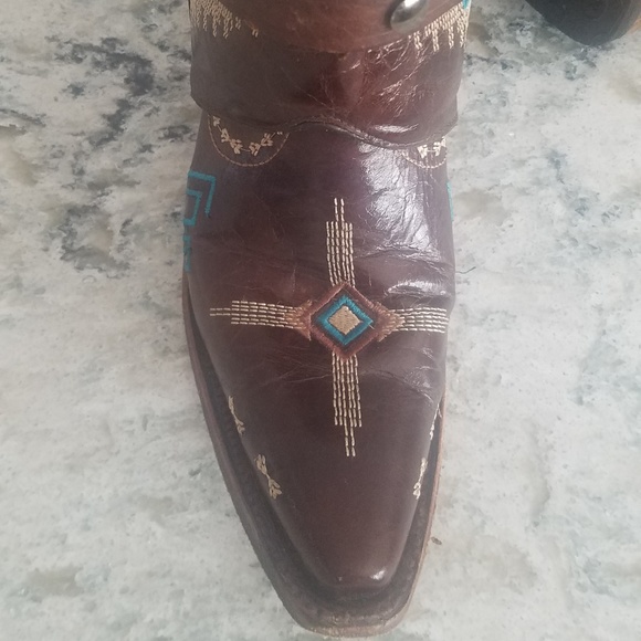 One of a kind custom cowboy western boots - Picture 3 of 4